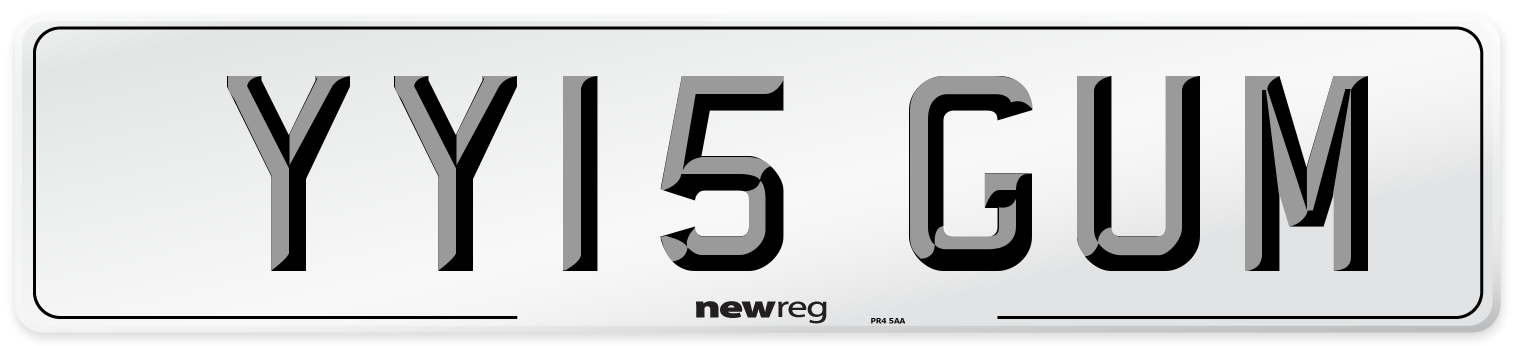 YY15 GUM Number Plate from New Reg